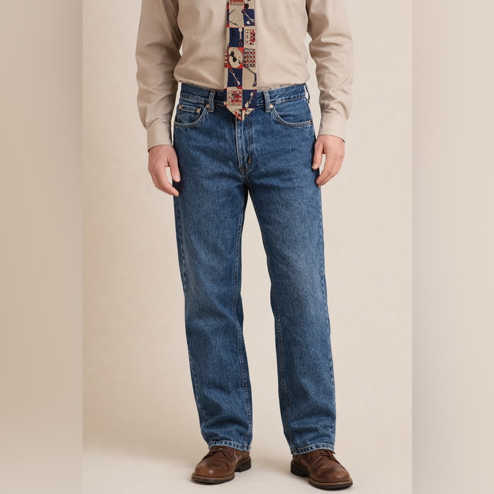 Men’s “Levi’s” 505 Straight Leg Blue Jeans